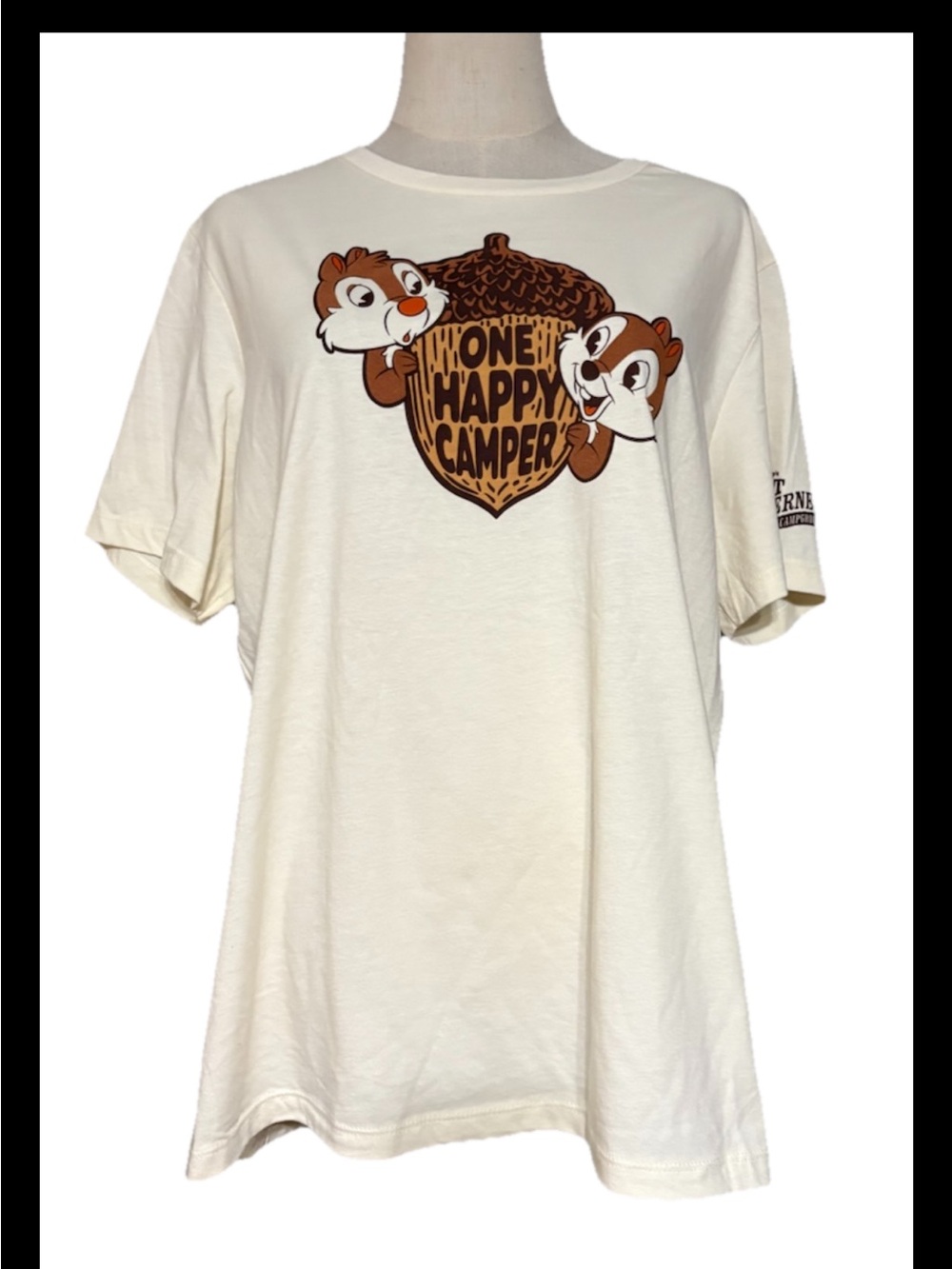 DISNEY XL FORT WILDERNESS CAMPGROUND ONE HAPPY CAMPER CHIP DALE T-SHIRT